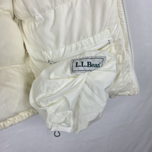 Vintage LL Bean Goose Down Puffer Jacket Women's Medium Stowaway Gorp Quilted - Picture 12 of 16